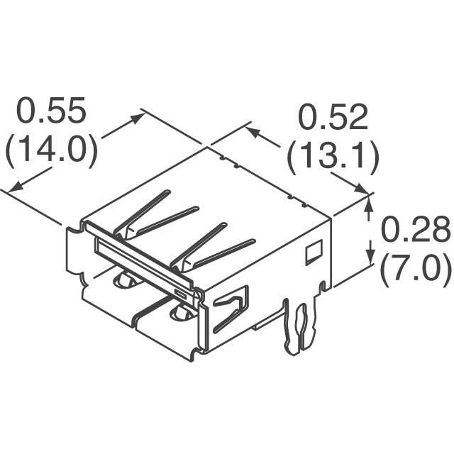 87520-0010BLF Amphenol ICC (FCI)  Gruppi di connettori USB DVI HDMI